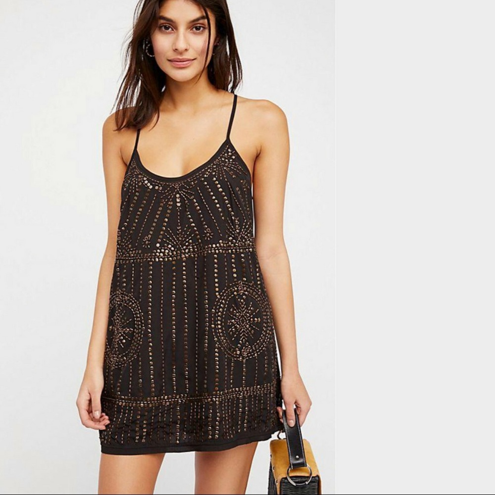 FREE PEOPLE Sedona Embellished Slip Dress NWT